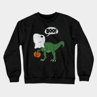 Halloween Dinosaur T Rex Ghost Costume Cute Dino JackOlantern Crewneck Sweatshirt